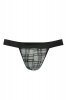 Męskie jockstrapy odkryte pośladki szara krata Balance jock strap M